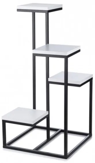 Stojan na kvety KASKADA 79x40 čierna/biela