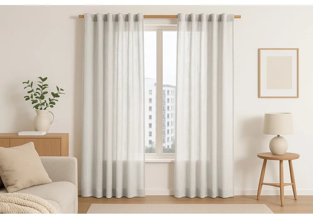 Krémovobiely záves 140x250 cm Valeta – Restilo