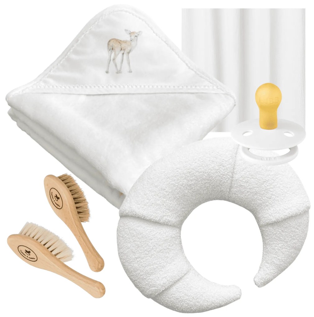 Detská súprava s uterákom biela