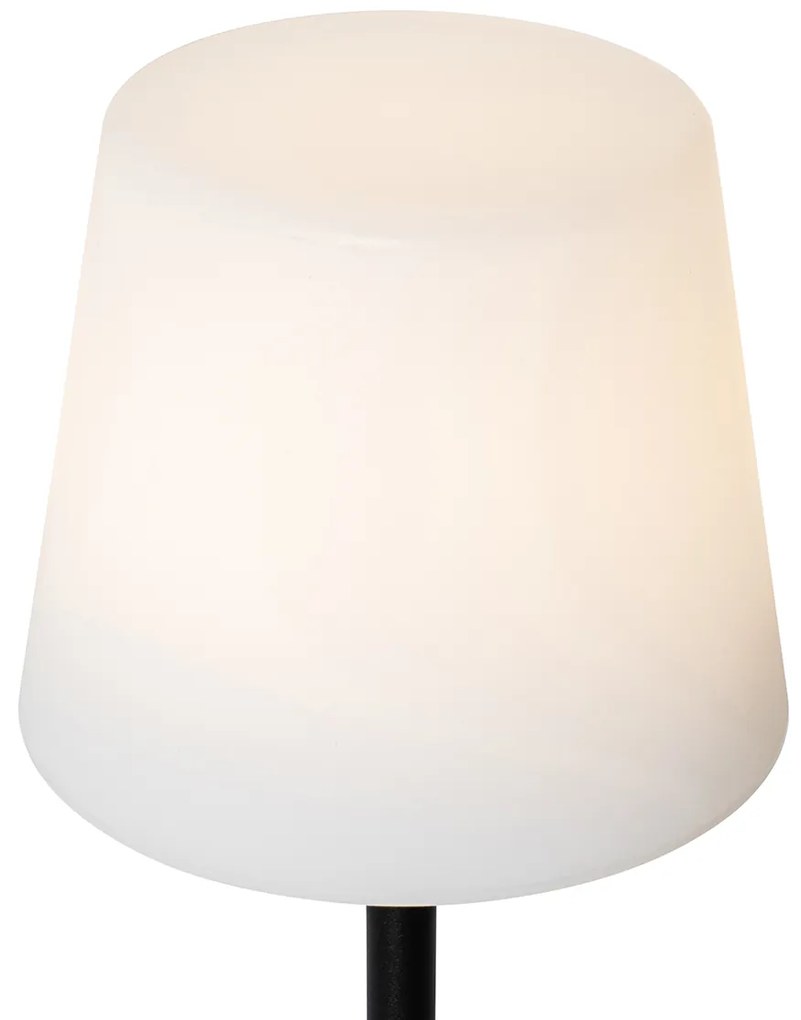 Sada 2 čiernych nabíjateľných stolových lámp 40 cm IP54 - Jude