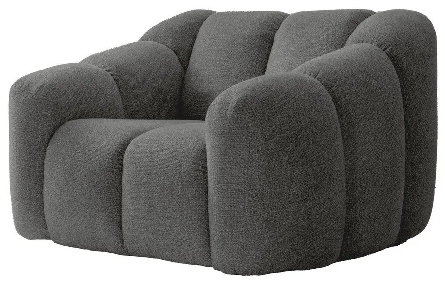 Sivé kreslo Shell – Miuform