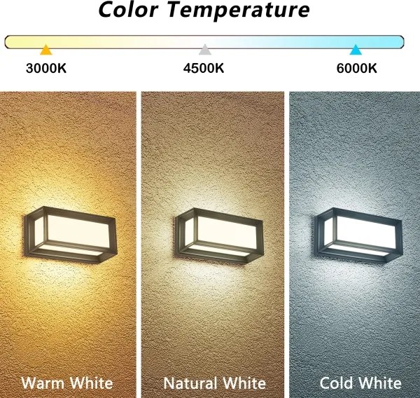 Brilagi - LED vonkajšie nástenné svietidlo PARKER LED/12W/230V 3000/4500/6000K antracit IP44