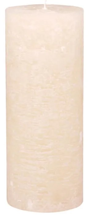 Krémová rustikálna valcová sviečka Macon Variant: Ø: 7cm, V: 15cm, 60hod