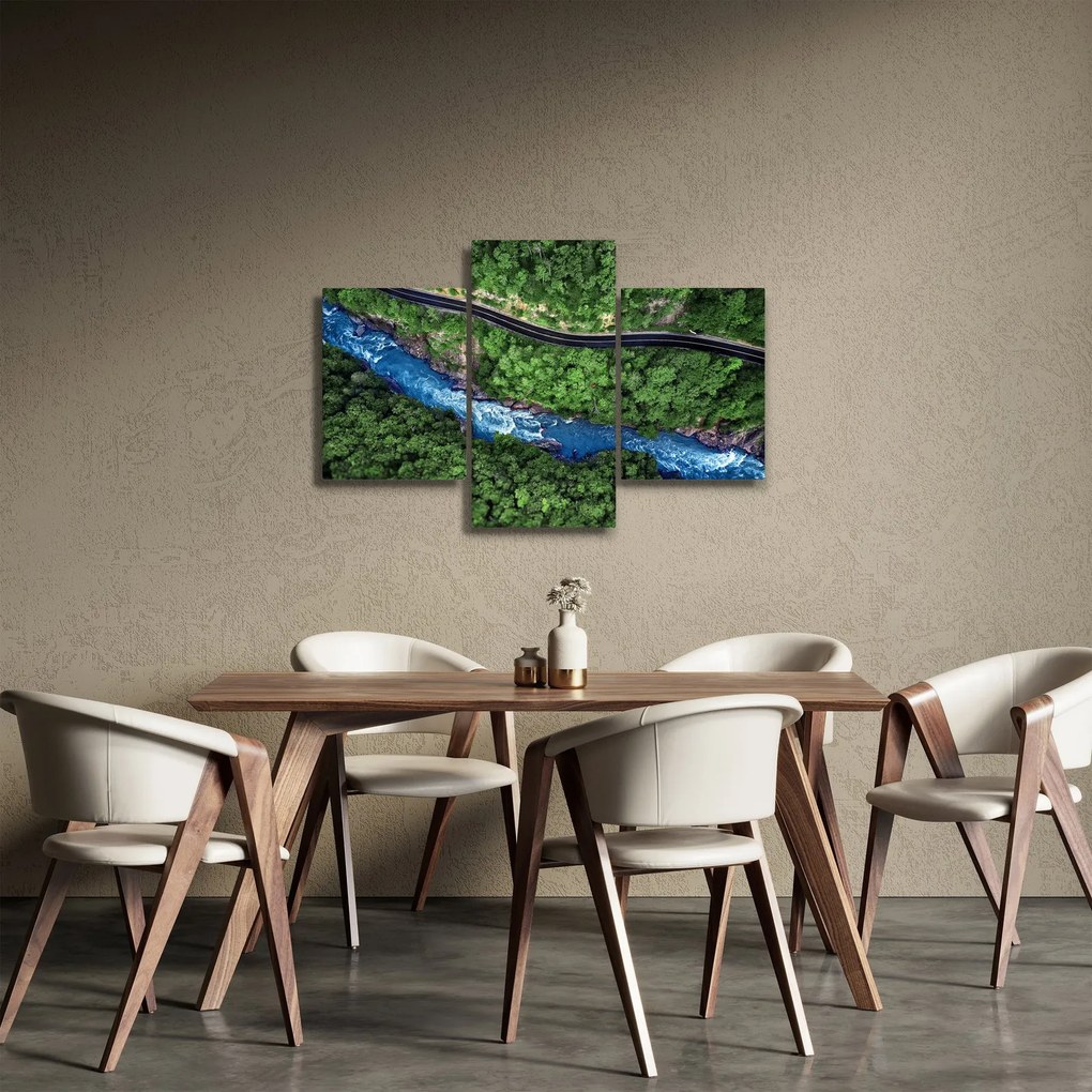 Obraz - Rieka medzi horami, Kaukaz, Rusko (90x60 cm)
