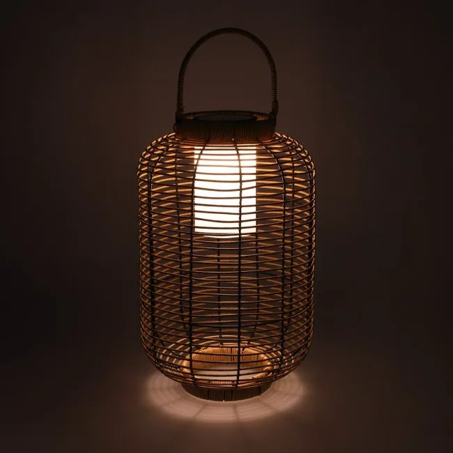 Solárny lampáš ratanový