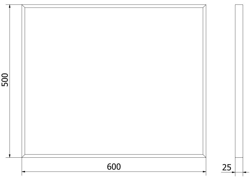 Mexen Loft, obdĺžnikové kúpeľňové zrkadlo 60 x 50 cm, farba rámu zlatá lesklá, 9852-060-050-000-50