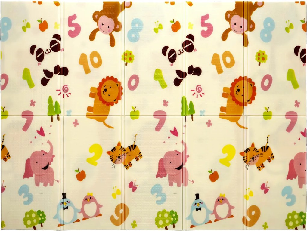 CH Detská obojstranná podložka Animals 150x200