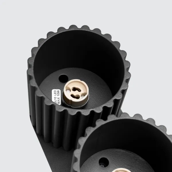 Sollux SL.1785 - Bodové svietidlo AURA 2xGU10/10W/230V čierne