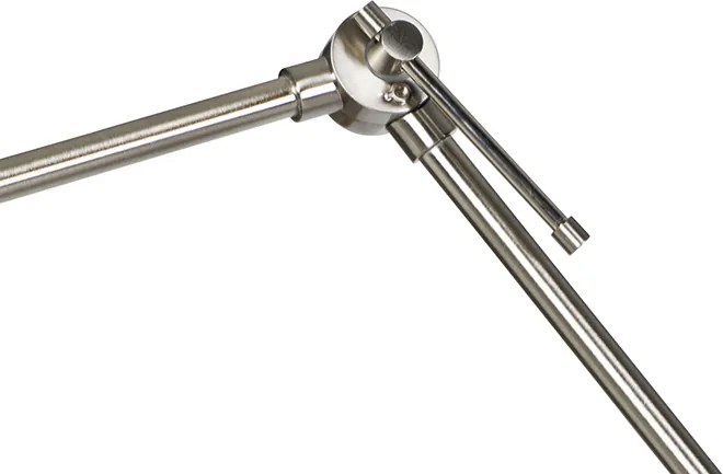 Stojacia lampa oceľová nastaviteľná s čiernym tienidlom 50cm - Editor