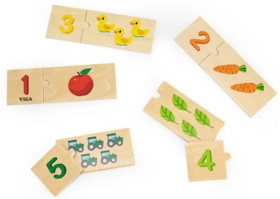Sada puzzle Viga 44748 spájanie čísel