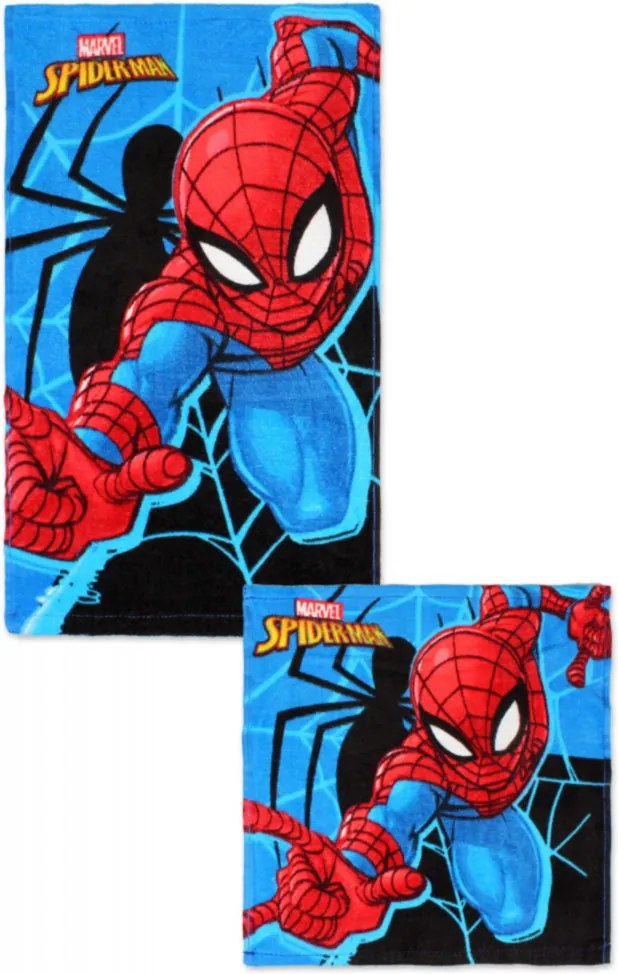 Súprava bavlnených uterákov Spiderman 01 30x50 a 30x30 cm 100% bavlna Setino