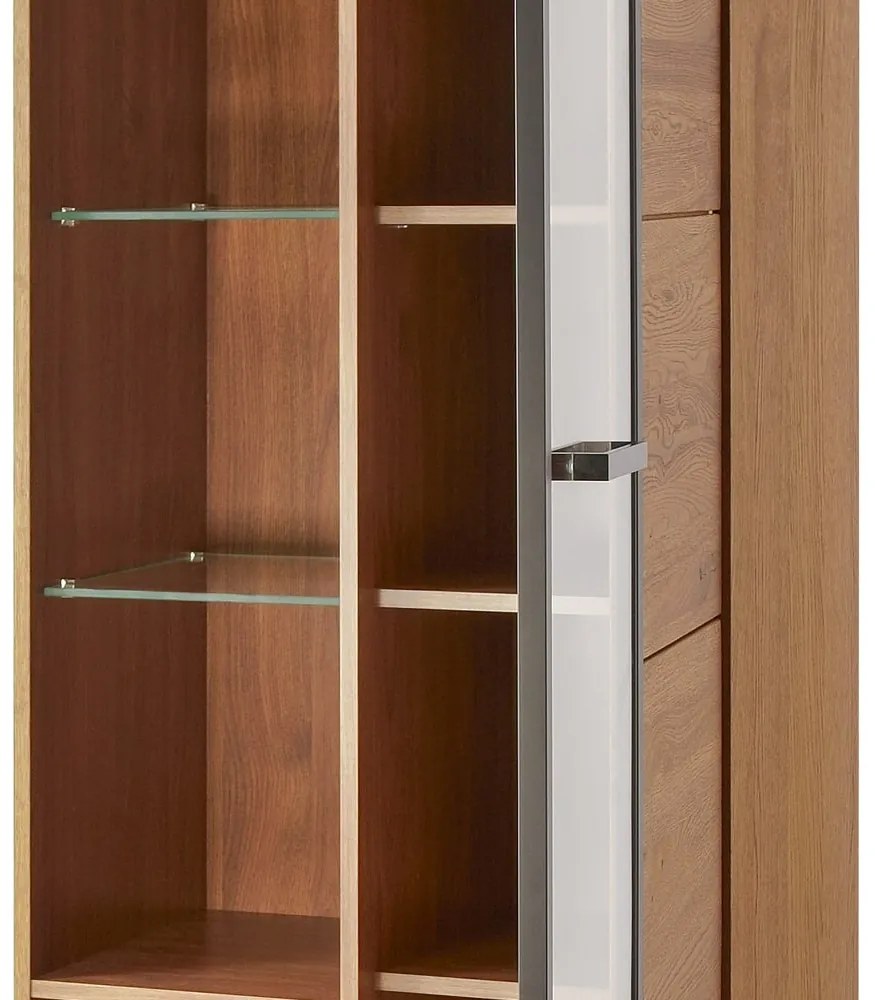 Vitrína Pratto 11 67 cm z masivu pravá dub Rustikal