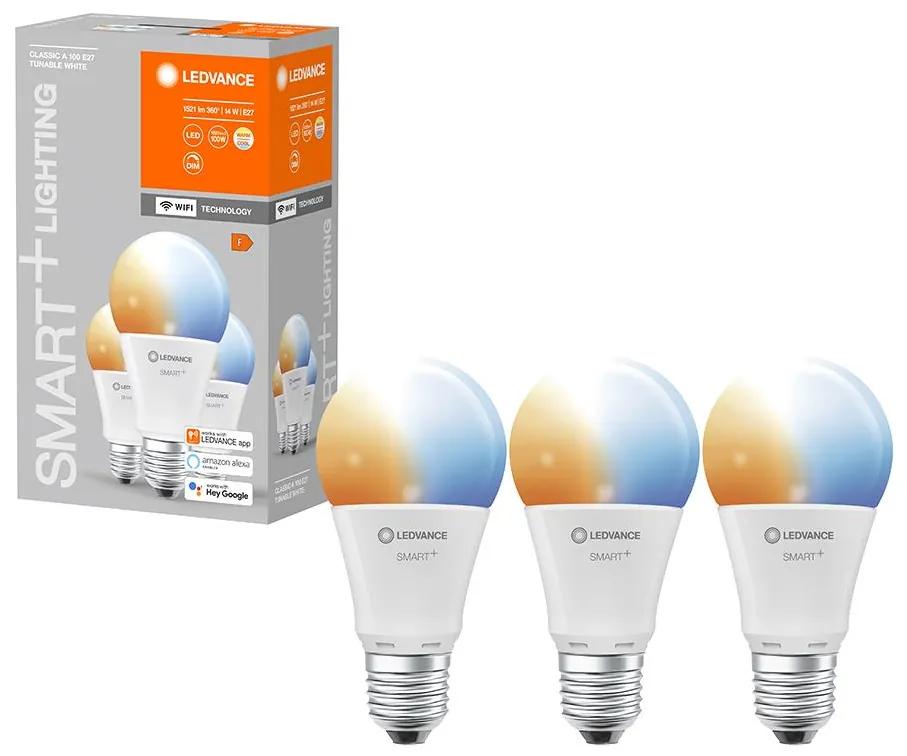 Ledvance SADA 3x LED Stmievateľná žiarovka SMART+ E27/14W/230V 2700K-6500K - Ledvance P224715