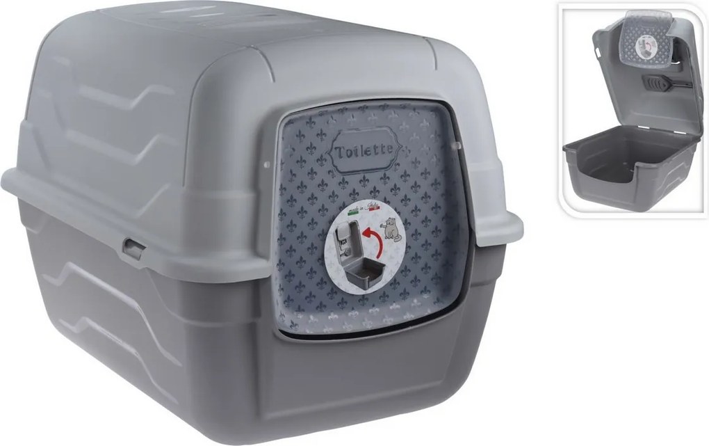 Toaleta pre mačky Pets, 52 x 40 x 40 cm, s lopatkou