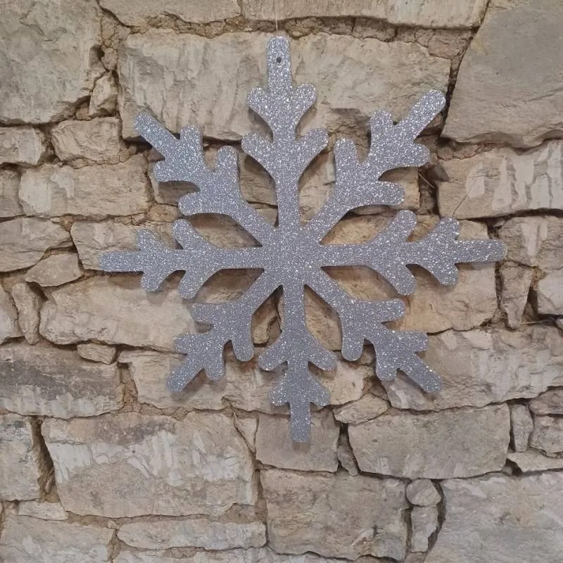 DECOLED Vločka IV, pr. 40 cm, stříbrná