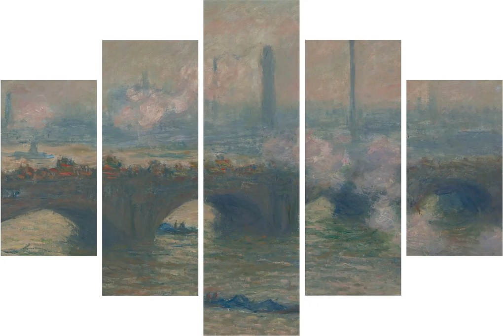 Obraz - Claude Monet, Waterloo Bridge, Gray Day, reprodukcia (150x105 cm)