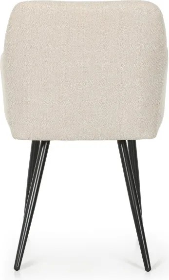 Sada štyroch jedálenských stoličiek LUXANO Lumos zamatové, béžové / čierne nohy (4 ks)