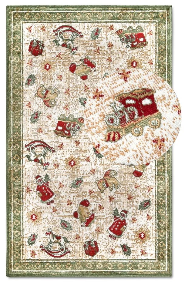 Zelený koberec s vianočným motívom s prímesou bavlny 50x80 cm Toy's Delight Green Christmas – Villeroy&amp;Boch