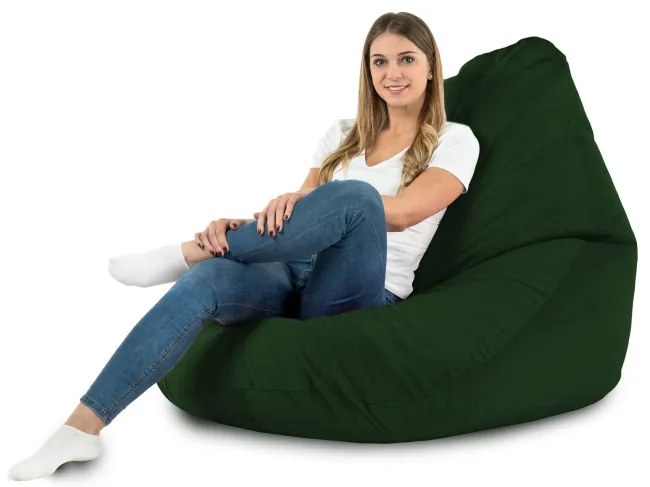 Sedací vak DROP XXL tmavo zelený