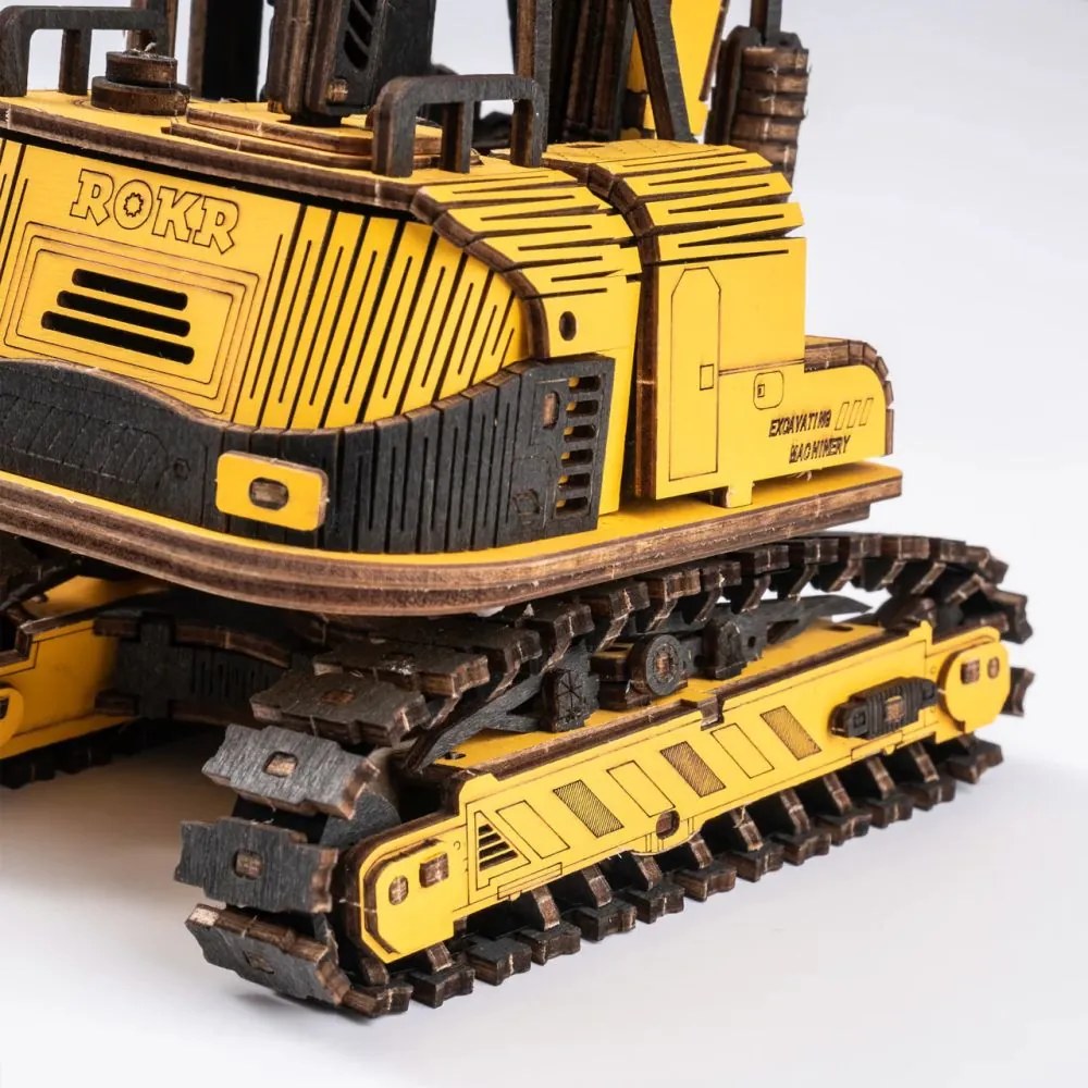 Robotime Rokr 3D dřevěné puzzle Bagr 395 ks