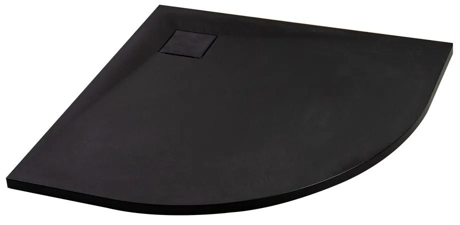 Cagliari Black 90x90x2,6 cm Kruhová, SMC sprchová vanička, so sifonom