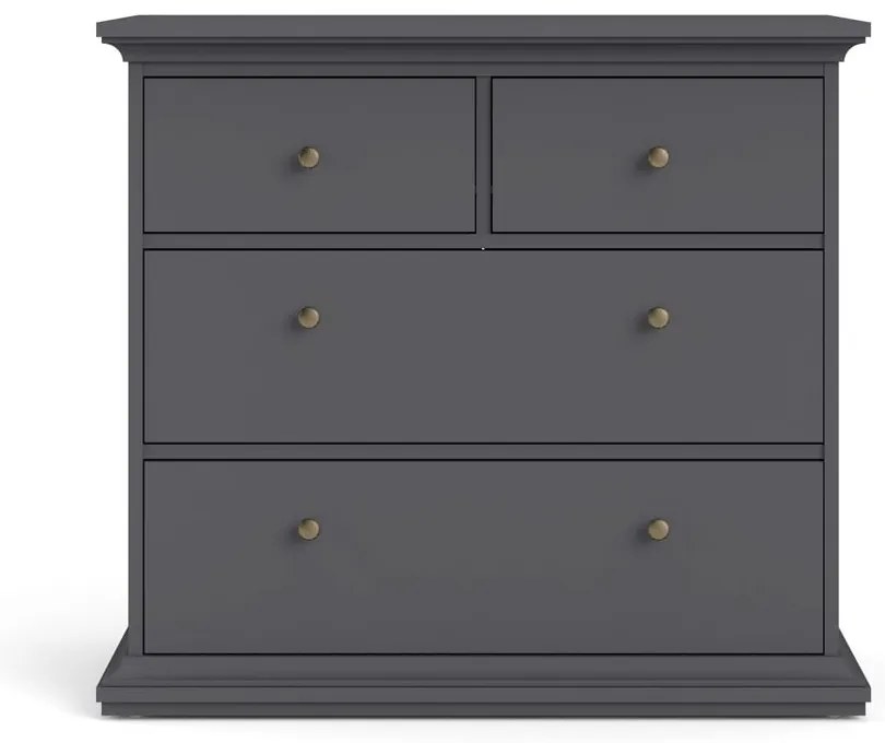 Sivá nízka komoda 96x87 cm Paris – Tvilum