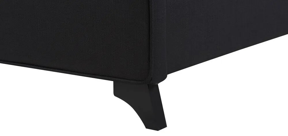 Manželská posteľ 140 cm AMBRE (s roštom) (čierna). Akcia -30%. Vlastná spoľahlivá doprava až k Vám domov. 1007087