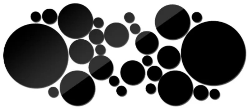 3D nálepky a samolepky, zrkadlové, farebné, dekoračné nálepky, SV000002B- BLACK HEU-