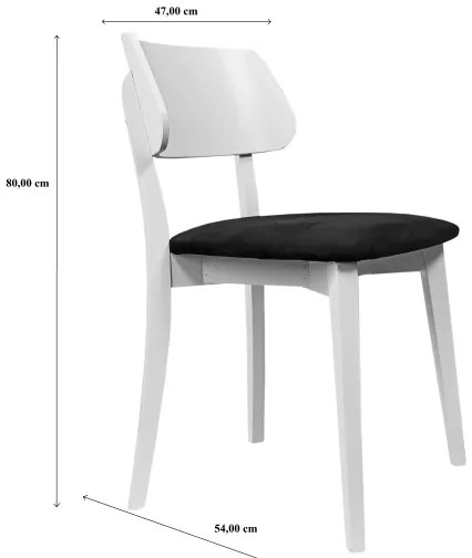 Jedálenská stolička EZRA biela/čierna