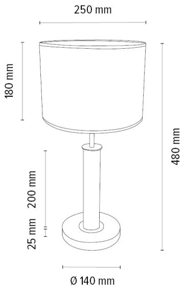Spot-Light 7017400511528 - Stolová lampa BENITA 1xE27/60W/230V dub