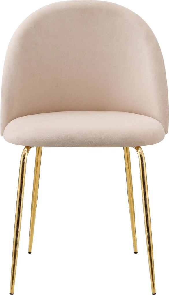 Jedálenská stolička FARGO Velvet - béžová/zlatá