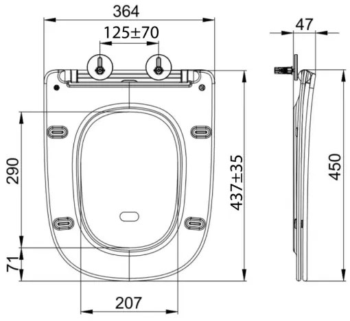 Sapho - WC sedátko SoftClose BELLO biela