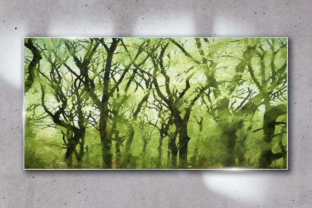 Skleneny obraz Abstrakcie lesa