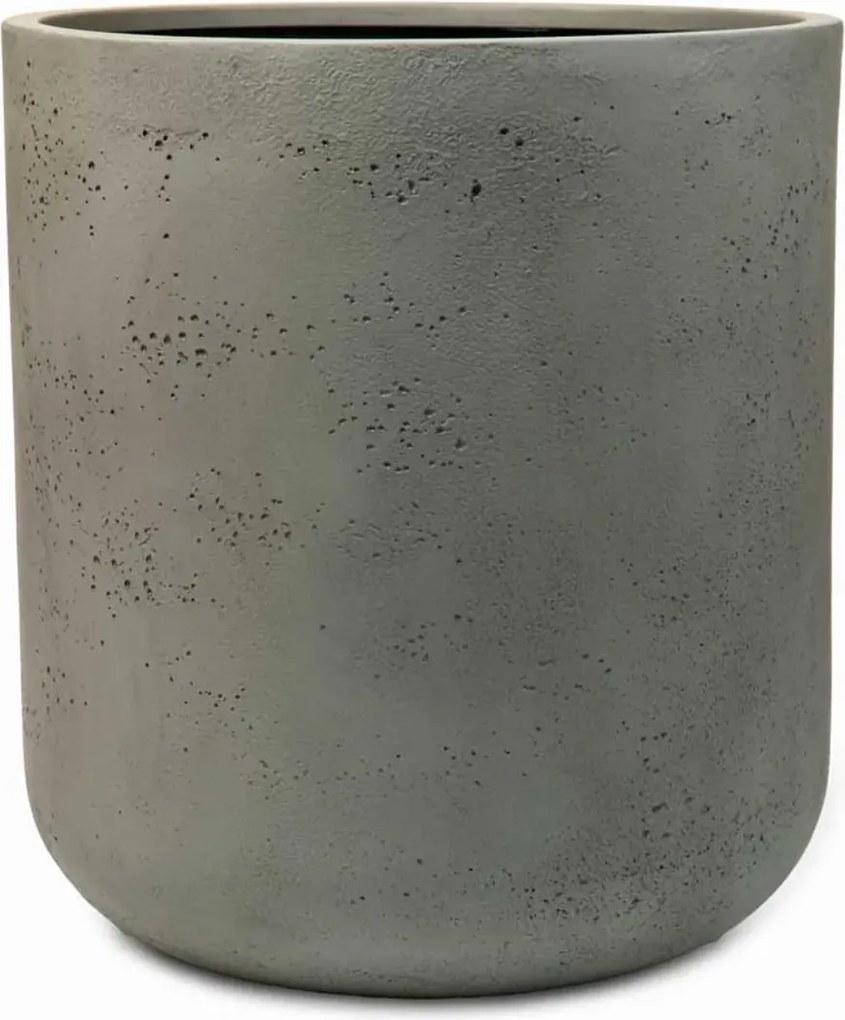 Okrúhly kvetináč CHICO, sklolaminát, priemer 45 x výška 50 cm, sivý