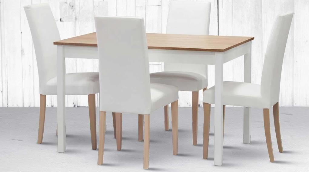 Stima Stôl TWIN Odtieň: Bílá / šedá podnož, Rozmer: 80 x 80 cm