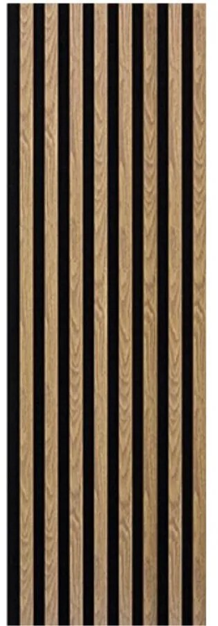 Akustické dekoračné panely dub svetlý 3D lamely na filcovom podklade 270 x 40 cm