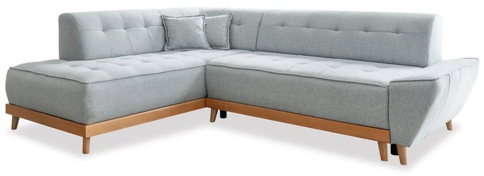 Svetlosivá rozkladacia rohová pohovka Miuform Dazzling Daisy L, ľavý roh