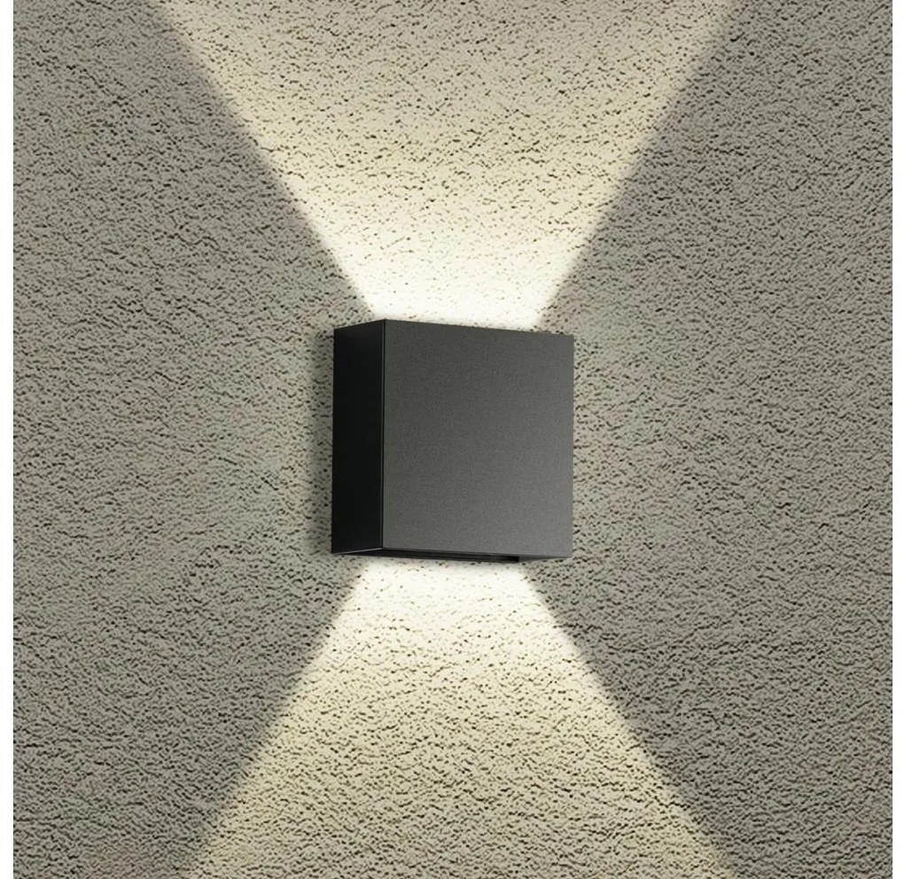 Brilagi - LED vonkajšie nástenné svietidlo DOUBLERAY LED/4W/230V čierne IP65