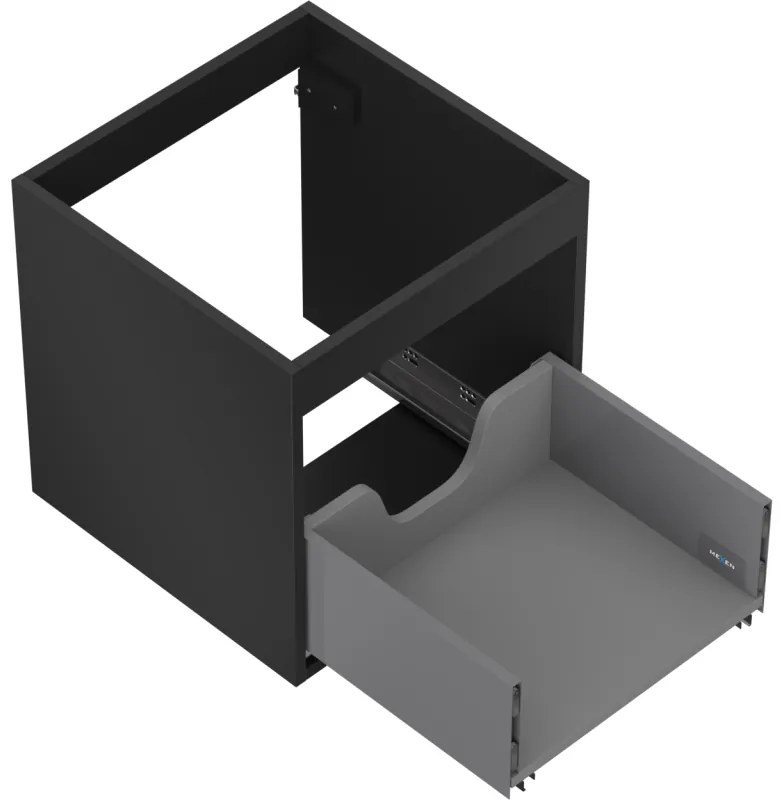 Mexen Box-A, závesná skrinka 45 cm, 1 zásuvka, čierna matná, 91AX0-0450-470-1-71