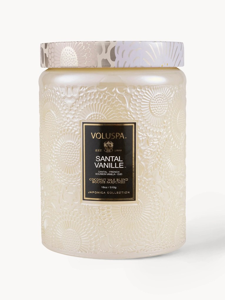 Ručne vyrobená vonná sviečka Japonica Collection (santalové drevo, bourbon vanilka a oud)