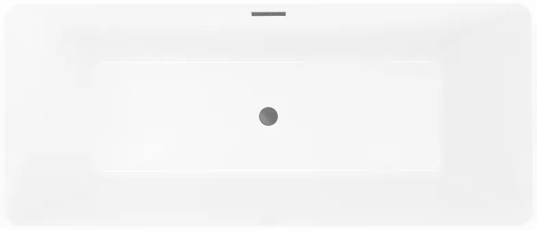 Mexen Tava, voľne stojaca ryhovaná vaňa 170 x 75 cm, biela-čierna, brúsený grafit prepad, 52851707575-66