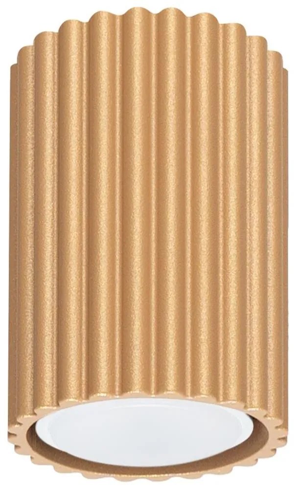 Sollux SL.1549 - Bodové svietidlo KARBON 1xGU10/10W/230V 10 cm zlatá