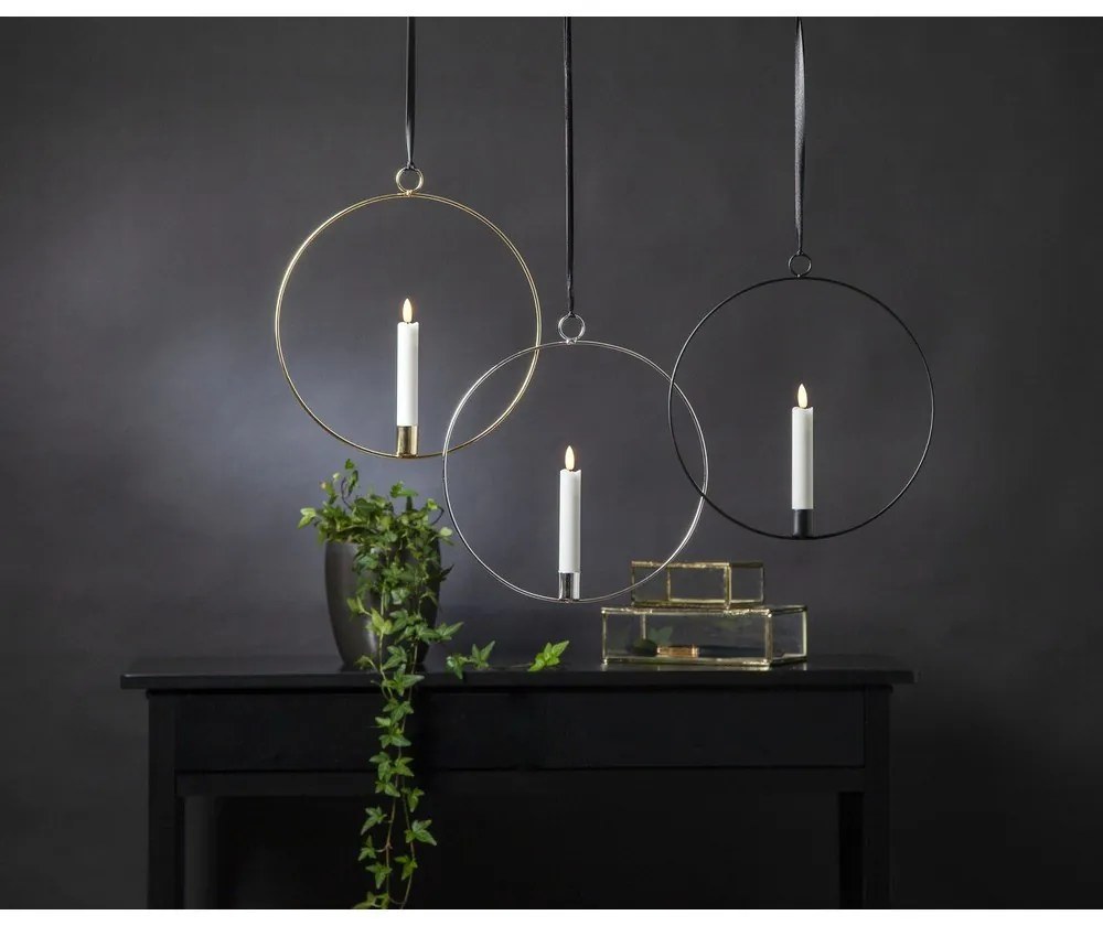 Svetelná dekorácia v striebornej farbe Flamme Ring – Star Trading