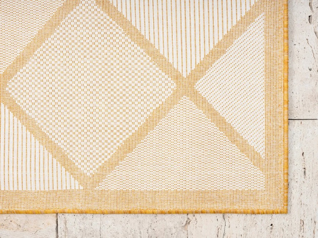 My Flair, Kusový koberec Mara III gelb – na von aj na doma, 200x300, žltá, chodba / predsieň