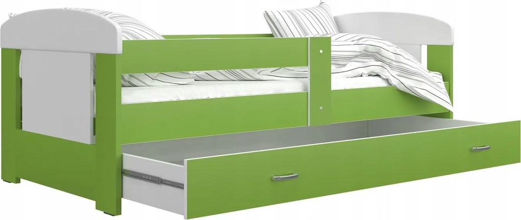 GL Detská posteľ 160x80 Jakub COLOR Farba: Zelená