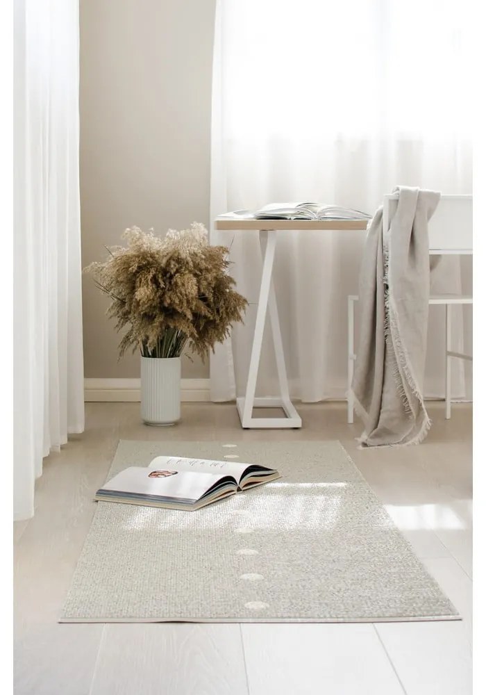 Béžovo-krémový vnútorný a vonkajší koberec 70x140 cm Peg Linen Vanilla – Pappelina