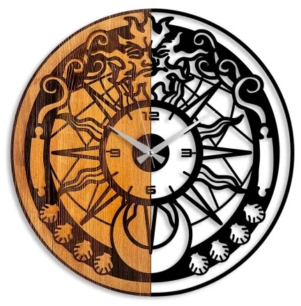 Nástenné hodiny pr. 56 cm 1xAA drevo/kov