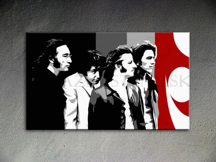 Ručne maľovaný POP Art obraz Beatles | rôzne rozmery
