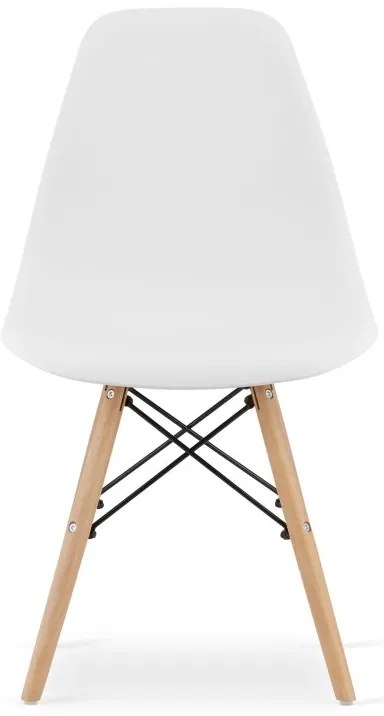 Jedálenská zostava TODI 80cm okrúhly stolový set biely + 4 stoličky OSAKA biele