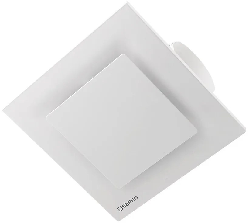 Sapho Sapho, TECTO kúpeľňový stropný ventilátor axiálny, 20W, potrubie 100mm, biela, časovač, TC202